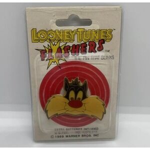Vintage Looney Tunes Sylvester Flashers The Pin That‎ Blinks 1989 New Old Stock